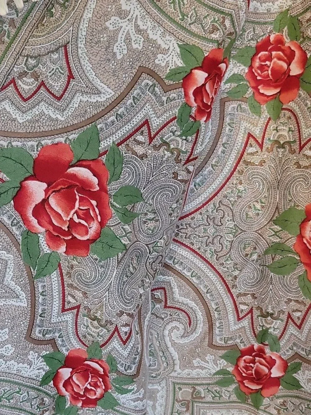 Luca Castellani Women Multicolor Paisley Floral Fringe Scarf Wrap 45
